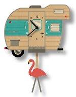 Camper Pendulum Wall<br>Clock by Popclox